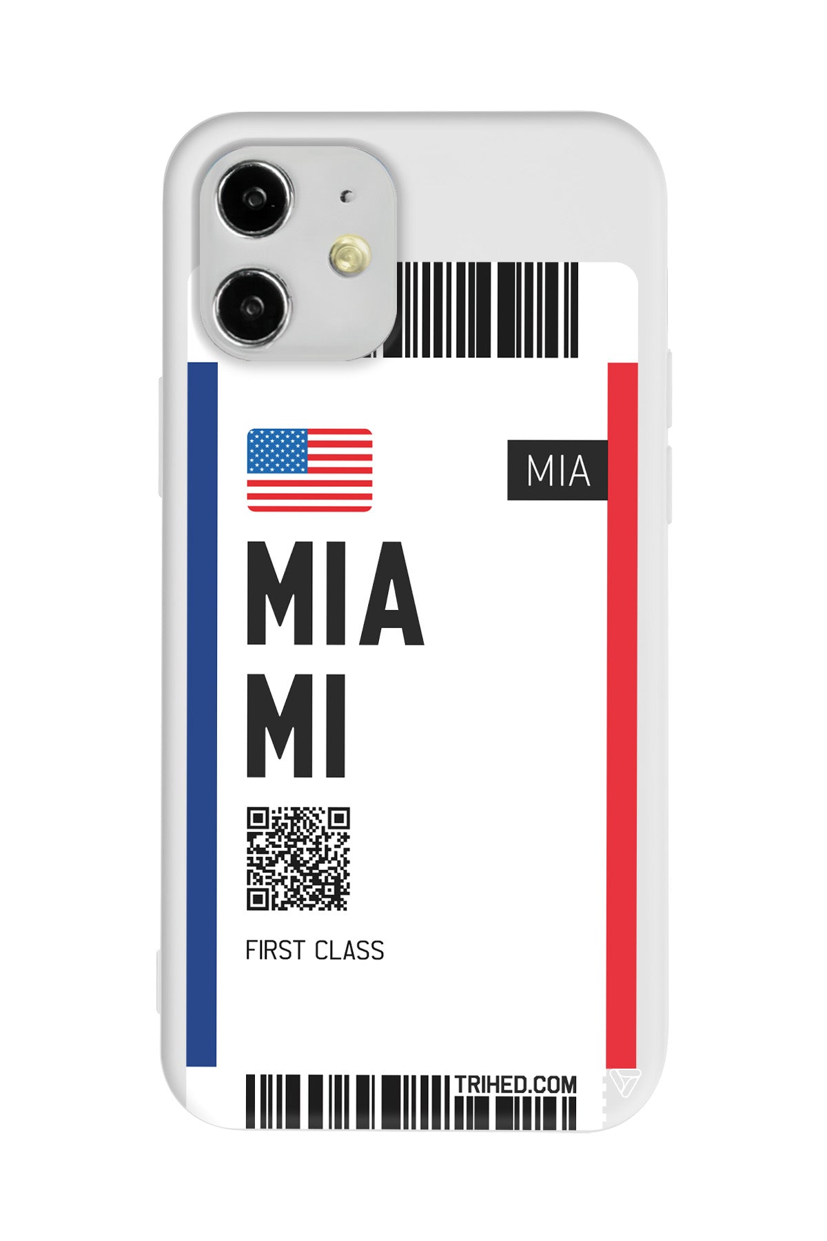 Miami Bileti Lansman Model İçi Kadife Silikon Telefon Kılıfı