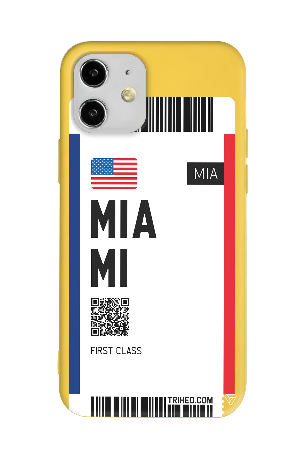 Miami Bileti Lansman Model İçi Kadife Silikon Telefon Kılıfı