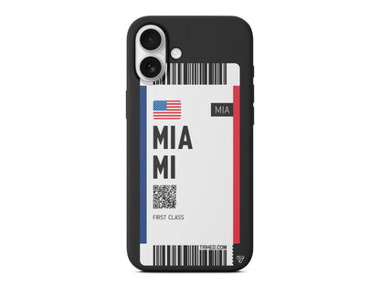 Miami Bileti Lansman Model İçi Kadife Silikon Telefon Kılıfı