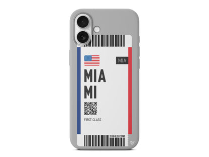 Miami Bileti Lansman Model İçi Kadife Silikon Telefon Kılıfı