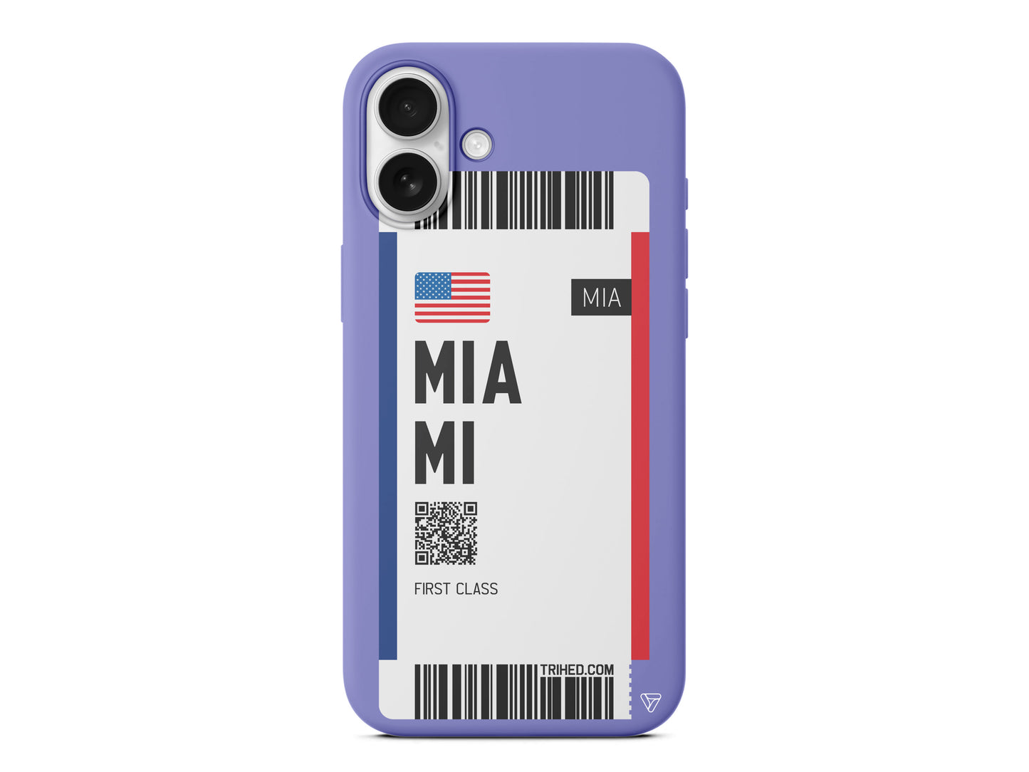 Miami Bileti Lansman Model İçi Kadife Silikon Telefon Kılıfı