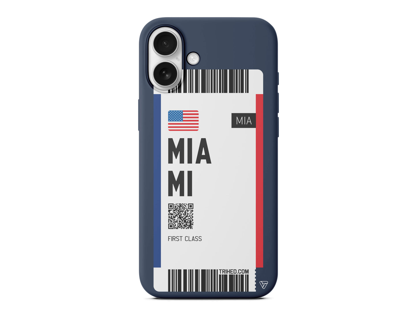 Miami Bileti Lansman Model İçi Kadife Silikon Telefon Kılıfı