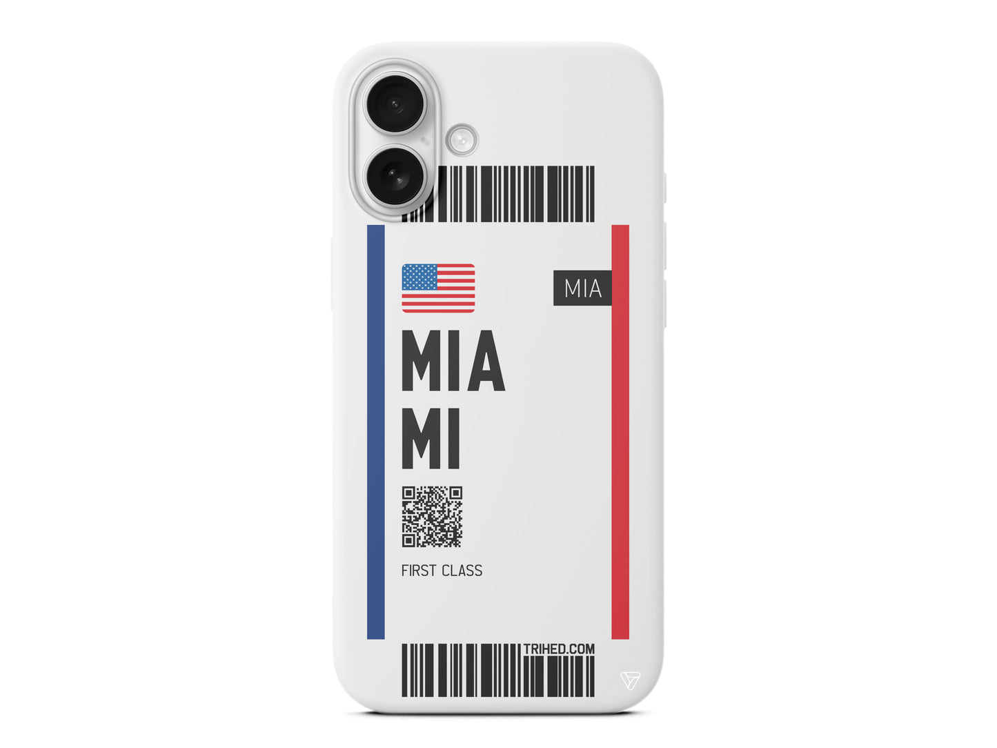 Miami Bileti Lansman Model İçi Kadife Silikon Telefon Kılıfı