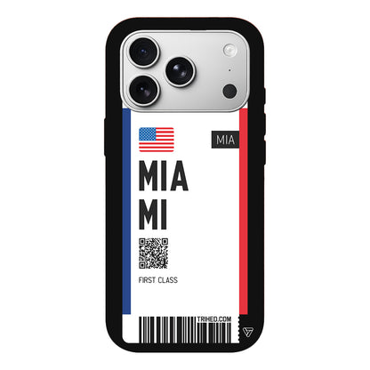 Miami Bileti Lansman Model İçi Kadife Silikon Telefon Kılıfı