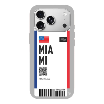 Miami Bileti Lansman Model İçi Kadife Silikon Telefon Kılıfı