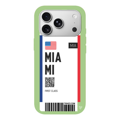 Miami Bileti Lansman Model İçi Kadife Silikon Telefon Kılıfı