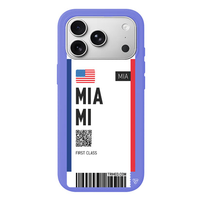 Miami Bileti Lansman Model İçi Kadife Silikon Telefon Kılıfı