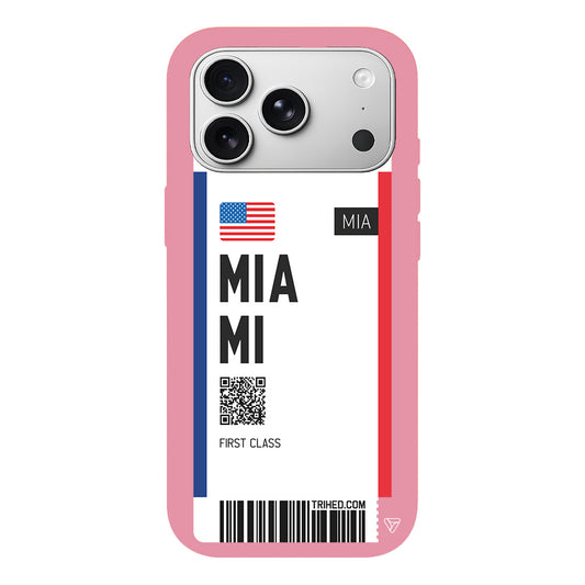 Miami Bileti Lansman Model İçi Kadife Silikon Telefon Kılıfı