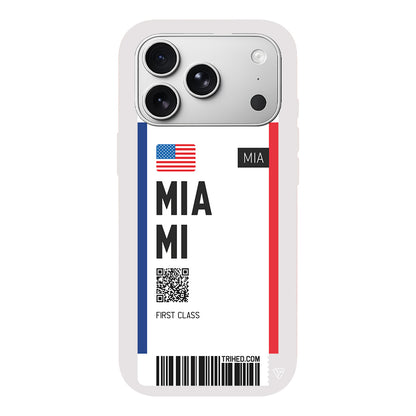 Miami Bileti Lansman Model İçi Kadife Silikon Telefon Kılıfı