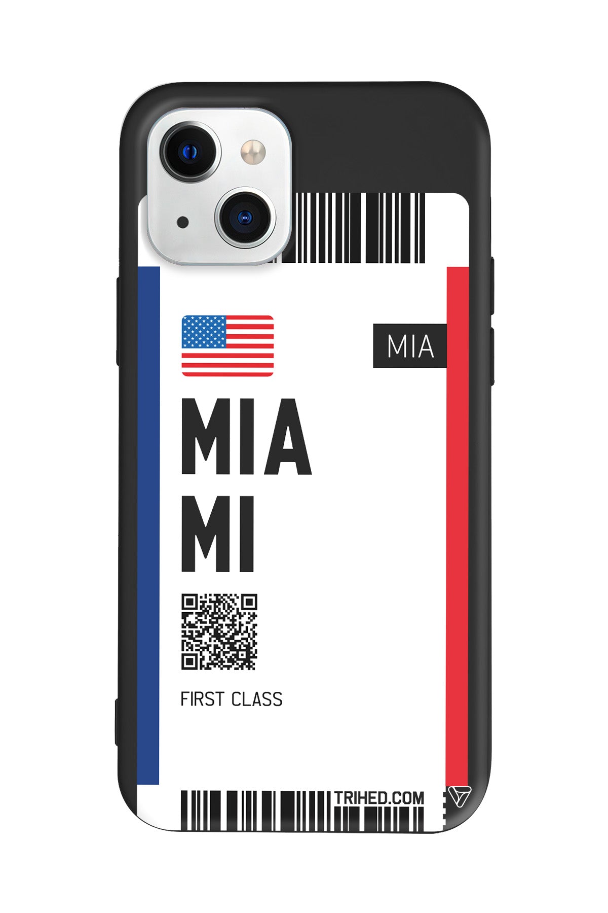 Miami Bileti Lansman Model İçi Kadife Silikon Telefon Kılıfı