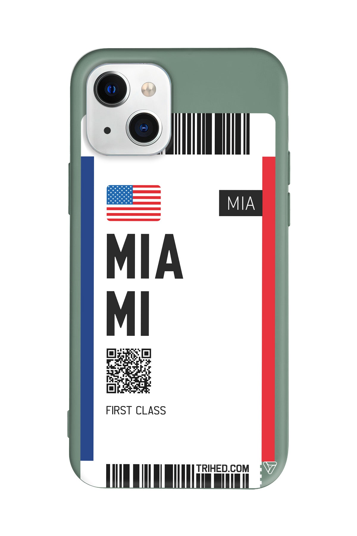 Miami Bileti Lansman Model İçi Kadife Silikon Telefon Kılıfı