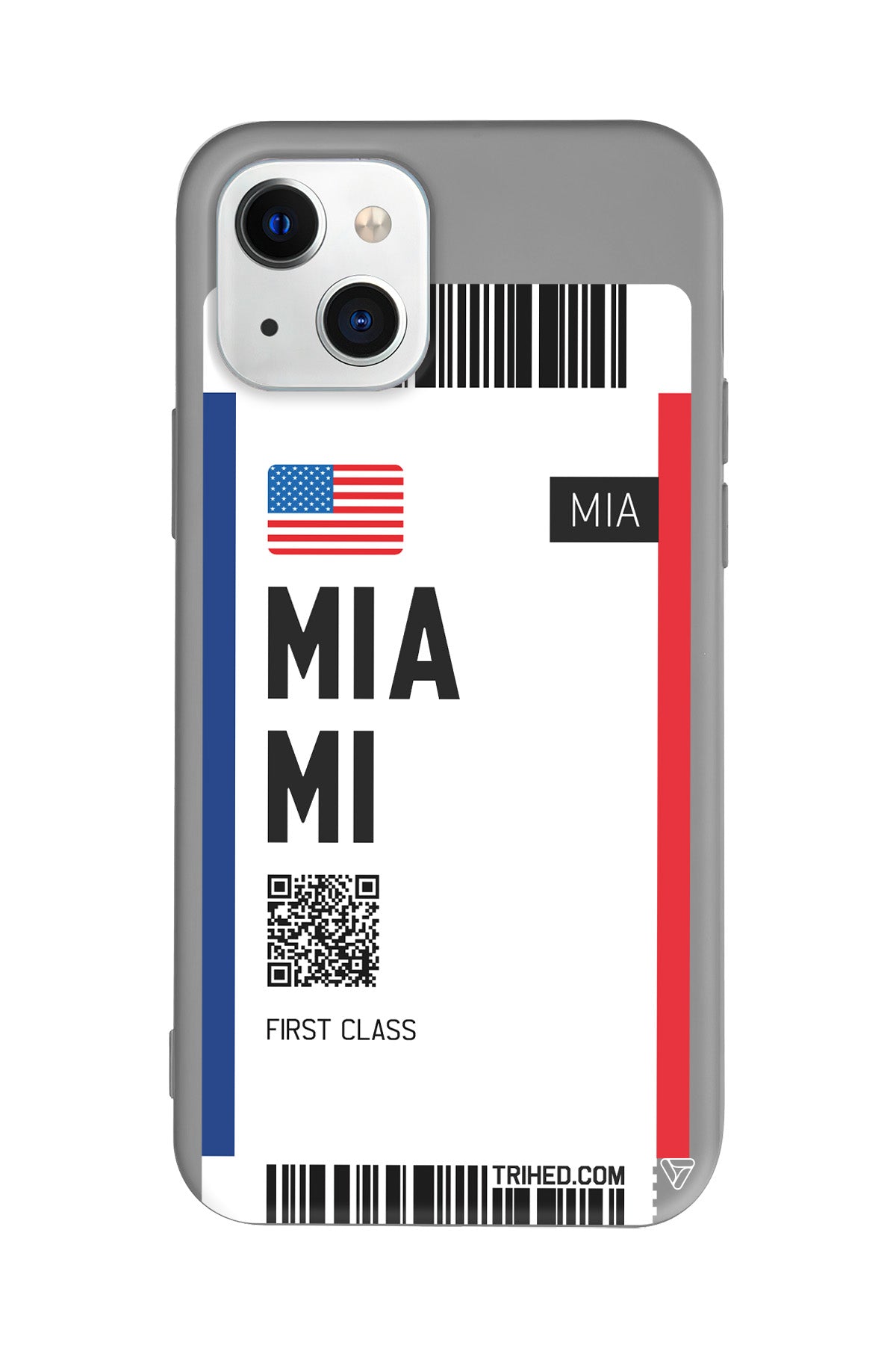 Miami Bileti Lansman Model İçi Kadife Silikon Telefon Kılıfı