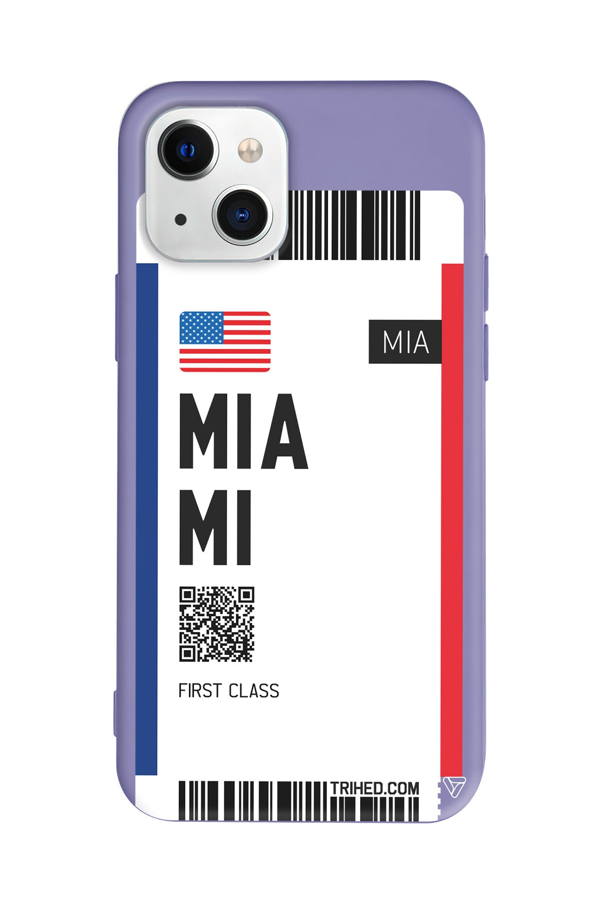 Miami Bileti Lansman Model İçi Kadife Silikon Telefon Kılıfı