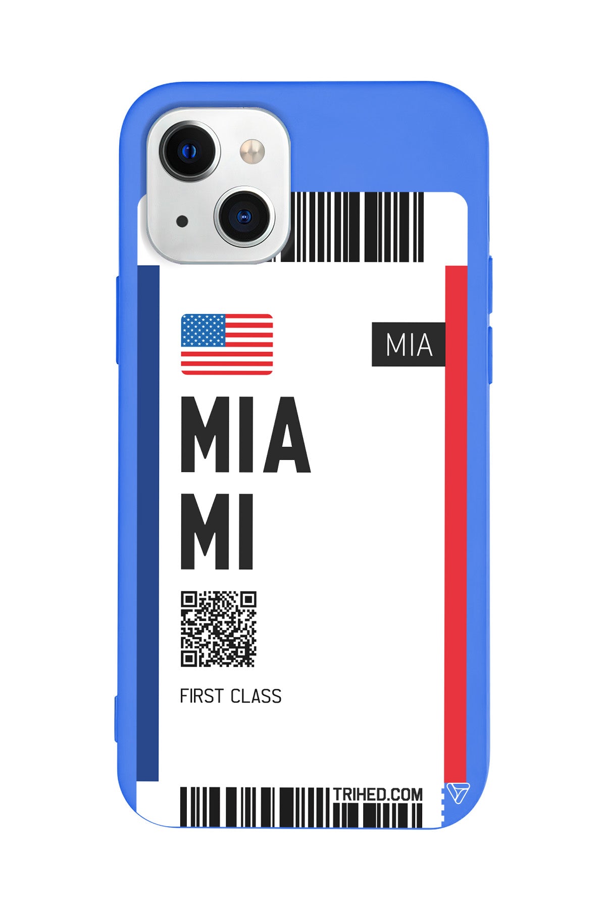 Miami Bileti Lansman Model İçi Kadife Silikon Telefon Kılıfı