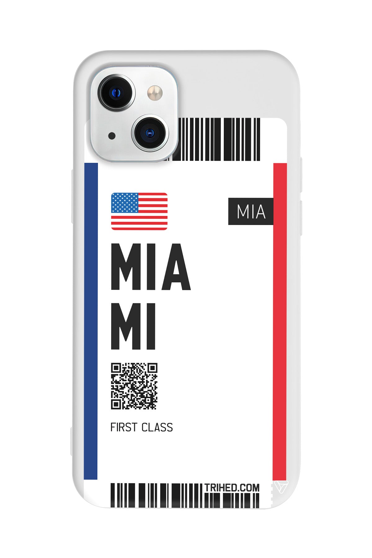 Miami Bileti Lansman Model İçi Kadife Silikon Telefon Kılıfı