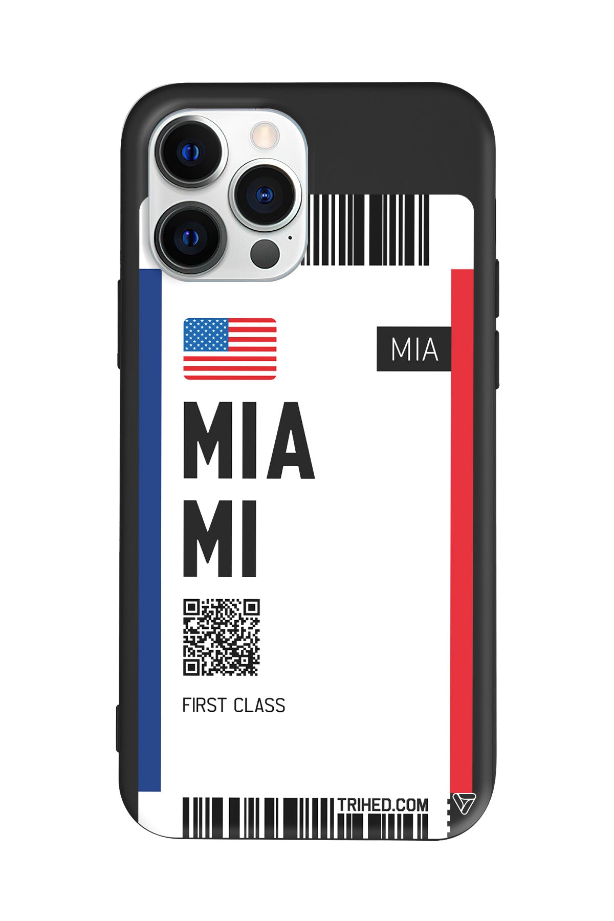 Miami Bileti Lansman Model İçi Kadife Silikon Telefon Kılıfı