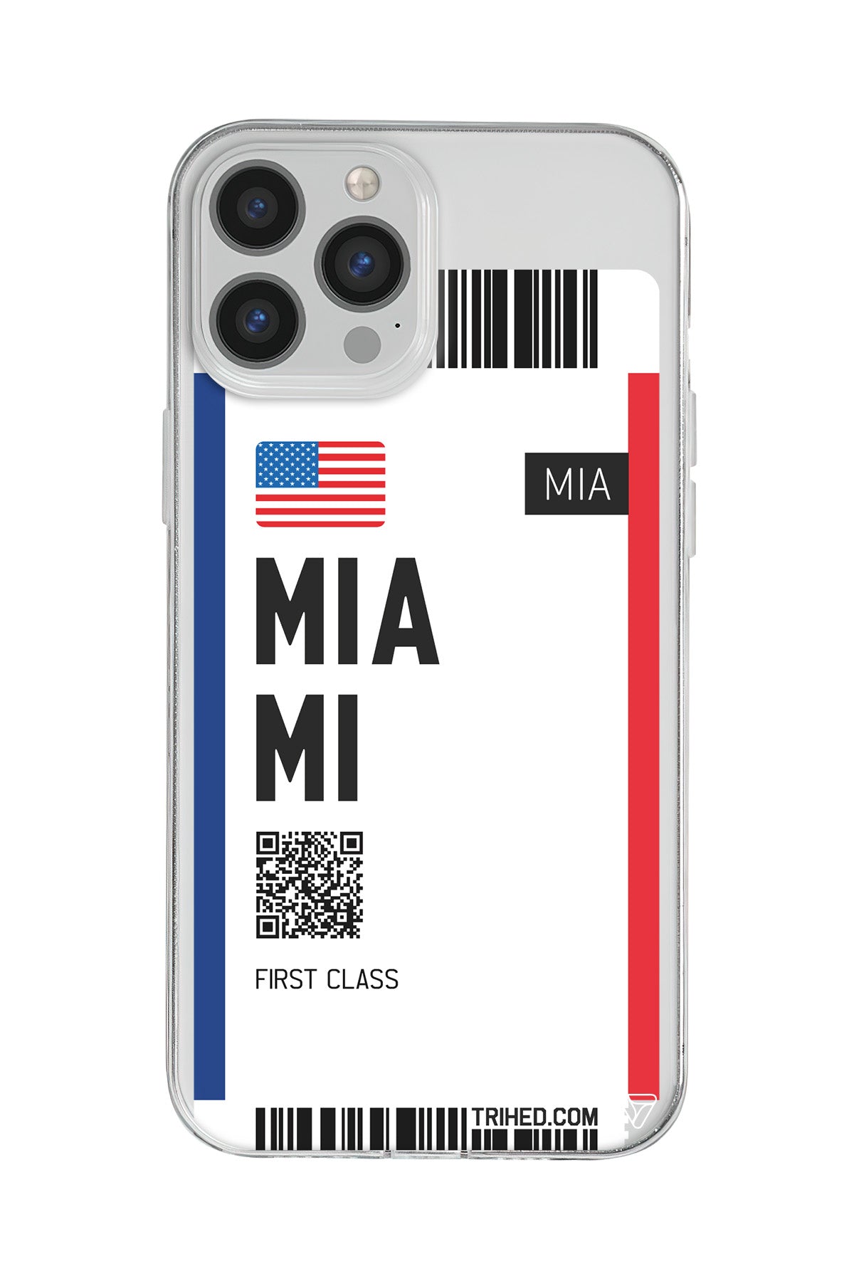 Miami Bileti Lansman Model İçi Kadife Silikon Telefon Kılıfı