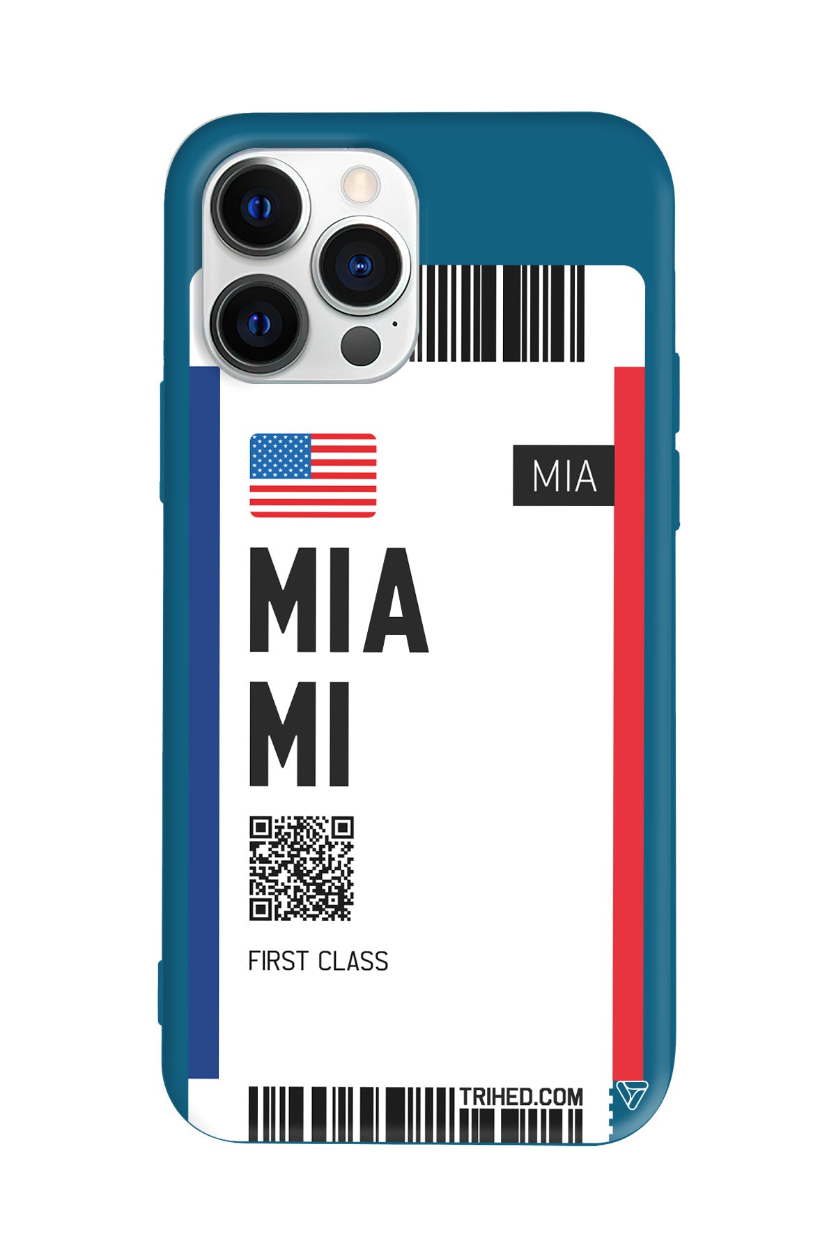 Miami Bileti Lansman Model İçi Kadife Silikon Telefon Kılıfı