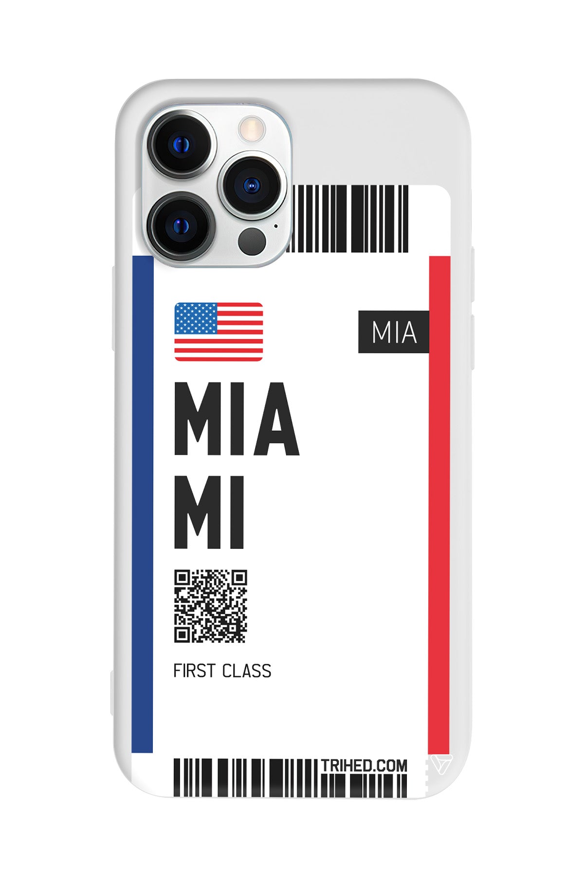 Miami Bileti Lansman Model İçi Kadife Silikon Telefon Kılıfı