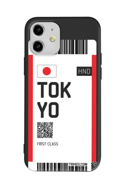 Tokyo Bileti Lansman Model İçi Kadife Silikon Telefon Kılıfı