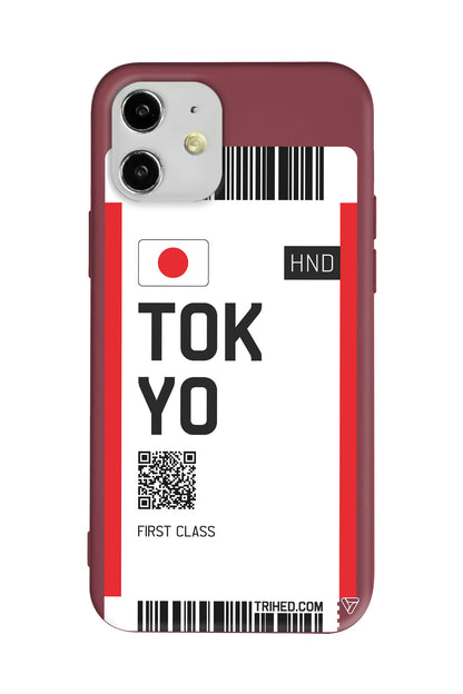 Tokyo Bileti Lansman Model İçi Kadife Silikon Telefon Kılıfı