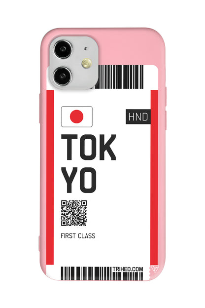 Tokyo Bileti Lansman Model İçi Kadife Silikon Telefon Kılıfı