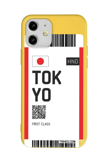 Tokyo Bileti Lansman Model İçi Kadife Silikon Telefon Kılıfı