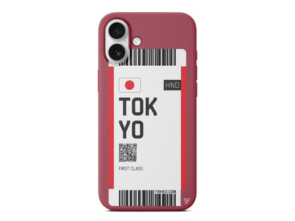 Tokyo Bileti Lansman Model İçi Kadife Silikon Telefon Kılıfı