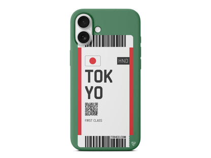 Tokyo Bileti Lansman Model İçi Kadife Silikon Telefon Kılıfı