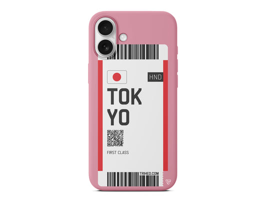 Tokyo Bileti Lansman Model İçi Kadife Silikon Telefon Kılıfı – Plus Serisine Özel