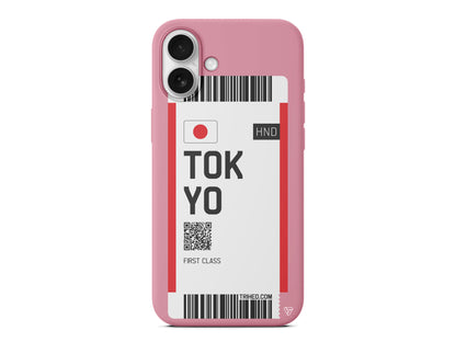 Tokyo Bileti Lansman Model İçi Kadife Silikon Telefon Kılıfı