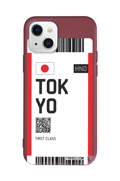 Tokyo Bileti Lansman Model İçi Kadife Silikon Telefon Kılıfı