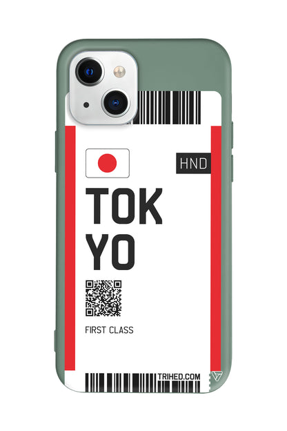 Tokyo Bileti Lansman Model İçi Kadife Silikon Telefon Kılıfı