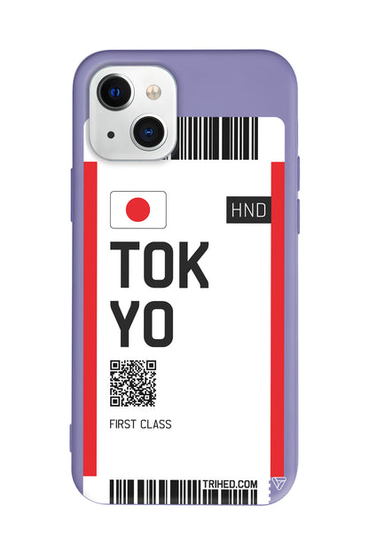 Tokyo Bileti Lansman Model İçi Kadife Silikon Telefon Kılıfı