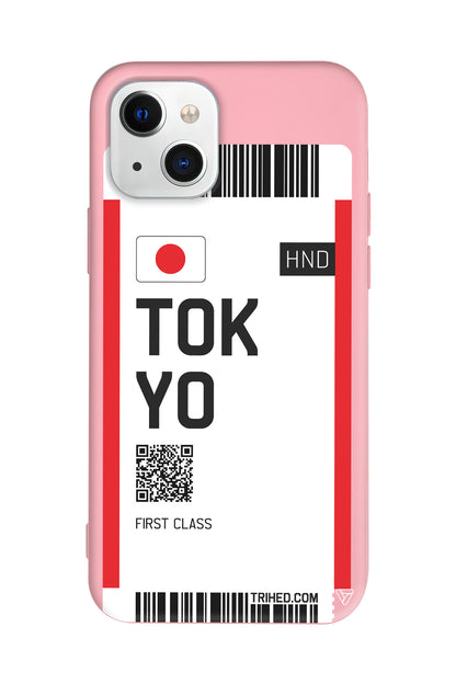 Tokyo Bileti Lansman Model İçi Kadife Silikon Telefon Kılıfı