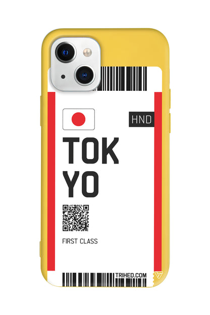 Tokyo Bileti Lansman Model İçi Kadife Silikon Telefon Kılıfı