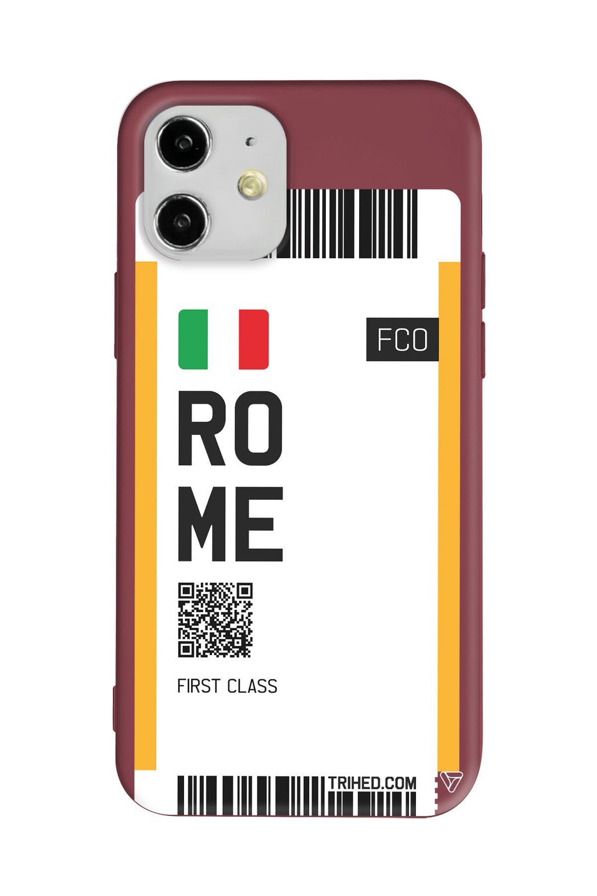 Rome Bileti Lansman Model İçi Kadife Silikon Telefon Kılıfı