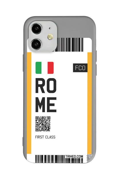 Rome Bileti Lansman Model İçi Kadife Silikon Telefon Kılıfı