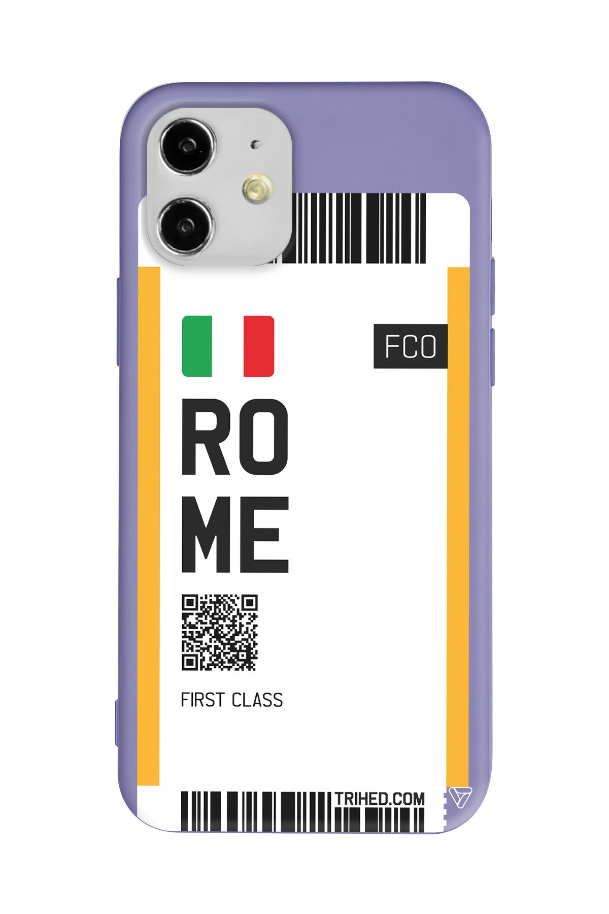 Rome Bileti Lansman Model İçi Kadife Silikon Telefon Kılıfı