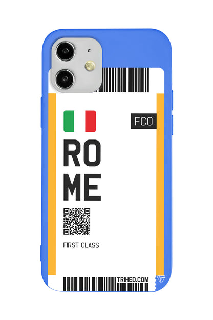 Rome Bileti Lansman Model İçi Kadife Silikon Telefon Kılıfı