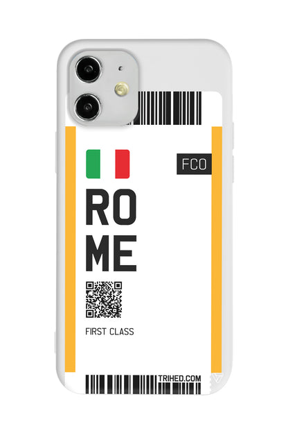 Rome Bileti Lansman Model İçi Kadife Silikon Telefon Kılıfı