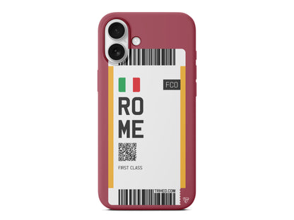 Rome Bileti Lansman Model İçi Kadife Silikon Telefon Kılıfı – Plus Serisine Özel