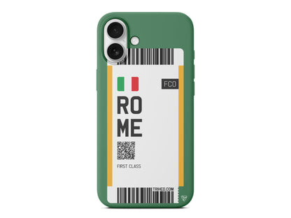 Rome Bileti Lansman Model İçi Kadife Silikon Telefon Kılıfı – Plus Serisine Özel