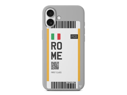 Rome Bileti Lansman Model İçi Kadife Silikon Telefon Kılıfı