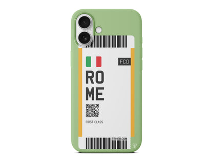 Rome Bileti Lansman Model İçi Kadife Silikon Telefon Kılıfı