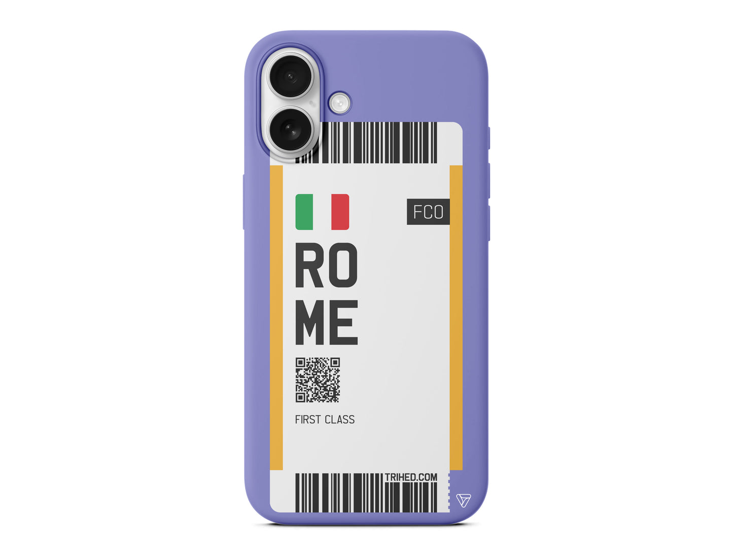 Rome Bileti Lansman Model İçi Kadife Silikon Telefon Kılıfı – Plus Serisine Özel