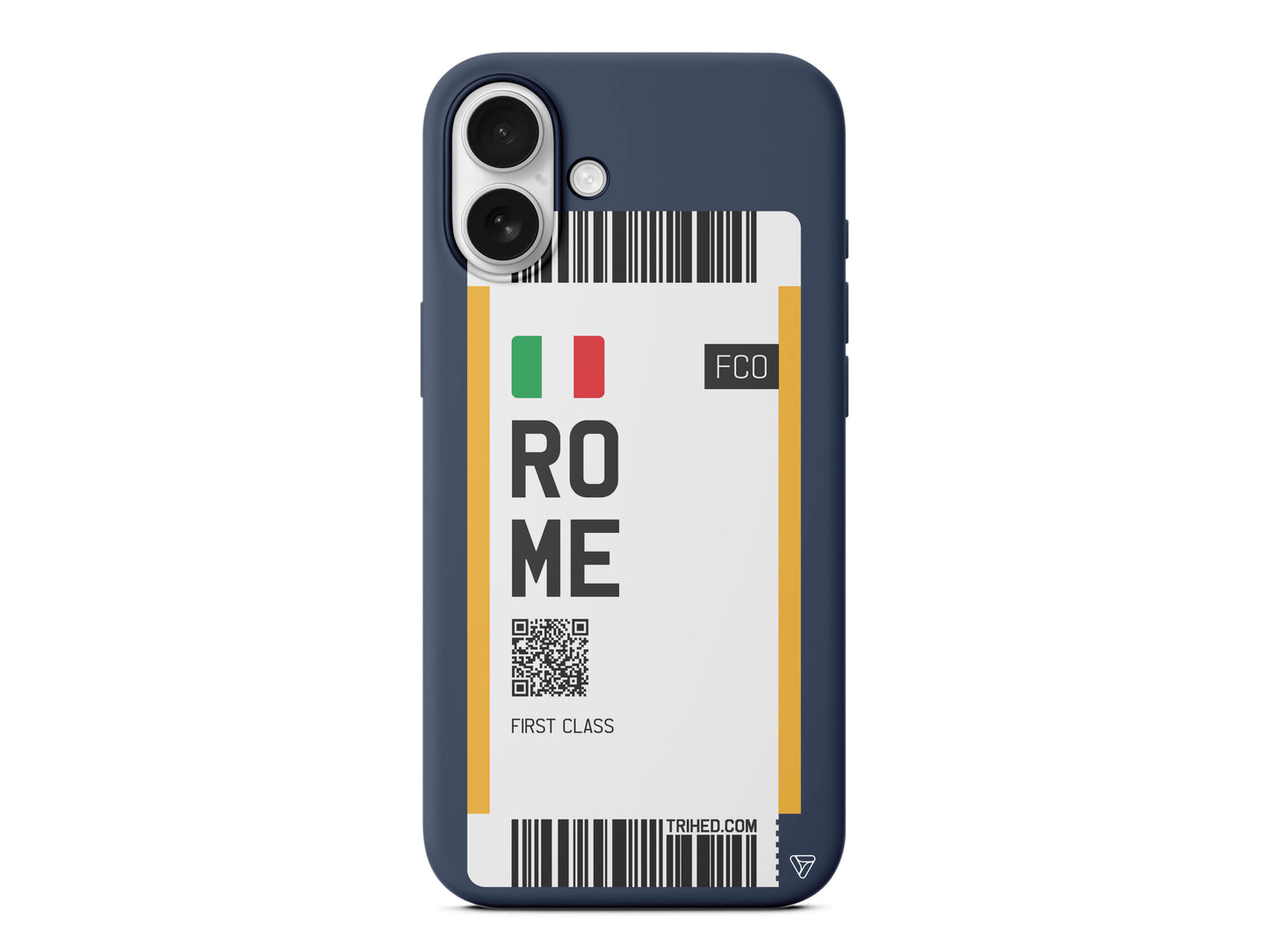 Rome Bileti Lansman Model İçi Kadife Silikon Telefon Kılıfı