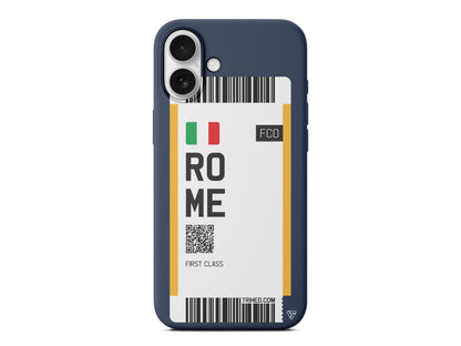 Rome Bileti Lansman Model İçi Kadife Silikon Telefon Kılıfı