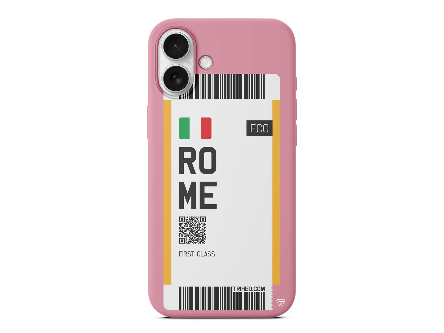 Rome Bileti Lansman Model İçi Kadife Silikon Telefon Kılıfı