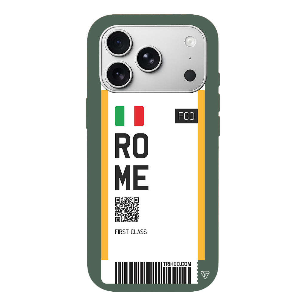 Rome Bileti Lansman Model İçi Kadife Silikon Telefon Kılıfı